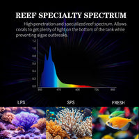 Aquarium Light - 140W Reef Light Wide Coverage Sunrise Sunset Moonlight Saltwater Lights for Coral - 60 W - image 2