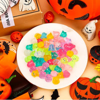 JUNEBRUSHS 50 Pcs Mini Pumpkins Fake Pumpkins Artificial Pumpkins - Ghost Style - image 4