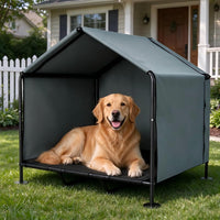 Large Dog Shade Shelter for Outside - Grey / Medium
