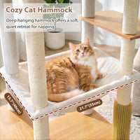 Modern Cat Tree, 76'' Tall Cat Tower, 3 Big Platform GCT103WB - Walnut / 76 inches - image 3