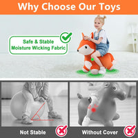 Bouncy Pals Bull Hopping Horse - Fox - image 3
