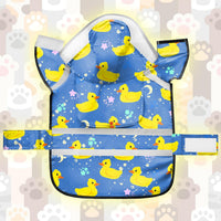Dog Raincoat, Adjustable Rain Jacket with Hooded Double Layer for Large Medium Small Dogs Puppies - Duck Blue / Medium - image 3