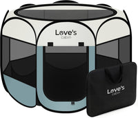 Love's cabin Pet Puppy Dog Playpen - Moss green / 25.0"L x 25.0"W x 17.0"H