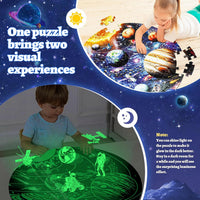 DIGOBAY glow in the dark solar system floor puzzle with planets, astronauts and space probe - view 8