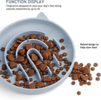 Coomazy Slow Feeder Cat Bowl Silicone Pet Puzzle Feeder for Slow - Light Blue / 1 Cup - image 2
