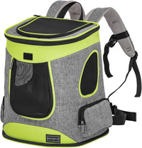 Petsfit Dog and Cat Backpack Carrier, Padded Waist Support - Green