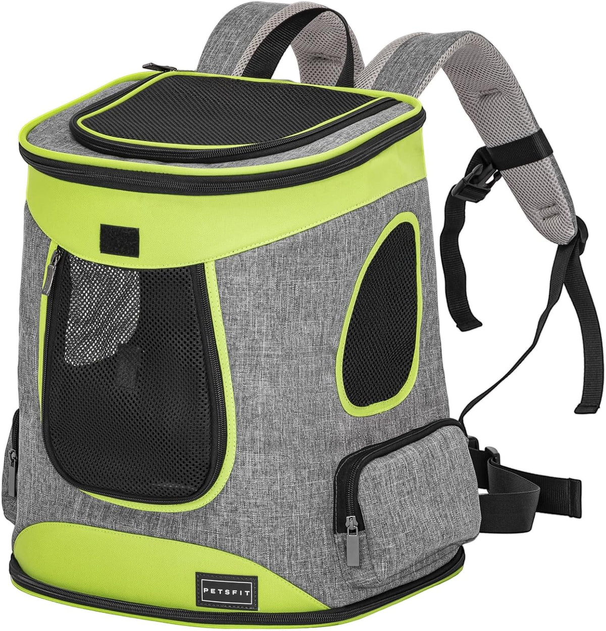Petsfit Dog and Cat Backpack Carrier, Padded Waist Support - Green
