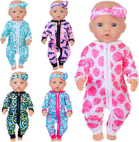 Unicorn Element 5 doll jumpsuits with headbands for 14-18 inch dolls - view 2