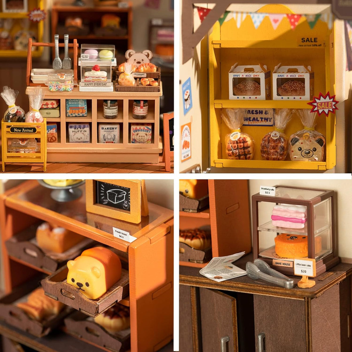 Rolife Bakery Shop DIY Miniature Dollhouse Kit Creative Gift - Becka's Bakery - image 4