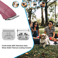 10# Dog Grooming Ceramic Blades, Compatible with Andis, Oster A5 - 3pc 15:3/64''(1.2mm) / Silver - image 3