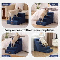 Gardner Pet Dog Stairs for Small Dogs 14" H - Navy / 4.0 / 18"x29.5"x18.5"Extra Wide - image 4