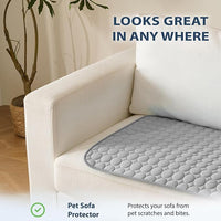 MICROCOSMOS Summer Cooling Mat & Sleeping Pad- Water Absorption Top, Materials Safe, Easy Carry, EZ Clean. Keep Cooling for Pets, Kids and Adults.(Grey, 59" x 40")