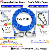 Dog Tie Out Cable and Stake - dog stake+15ft/200lbs / Blue - image 2