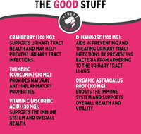 Bladder Health Dog & Cat UTI Remedy - Cranberry Supplement for Pet, Bladder, Kidney Support & Urinary Tract Health Powder with Cranberry & D-Mannose (120g - 120 Scoops)