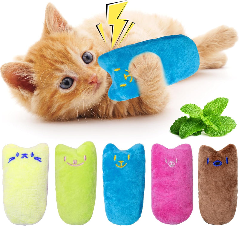 Seyezo Catnip Toys for Indoor Cats, Cat Toys for Cats, Vegetable - 5 pack-Multi Color