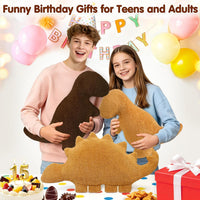 Dino Nugget Pillow Plush, Dinosaur Chicken Plush Nuggets Pillow Funny Birthday Gifts for Boys - Mixed 3 Pcs / Large - image 2