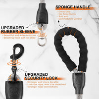 Double Dog Leash, No Tangle, Detachable360° Swivel - Grey / S (8-45 lbs) - image 3