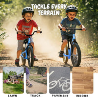 bicystar 16 inch balance bike for kids 5-8 with air rubber tires - view 8