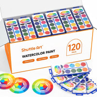 Shuttle Art 30 Pack Watercolor Paint Set Bulk - 12 Colors 120 Pack