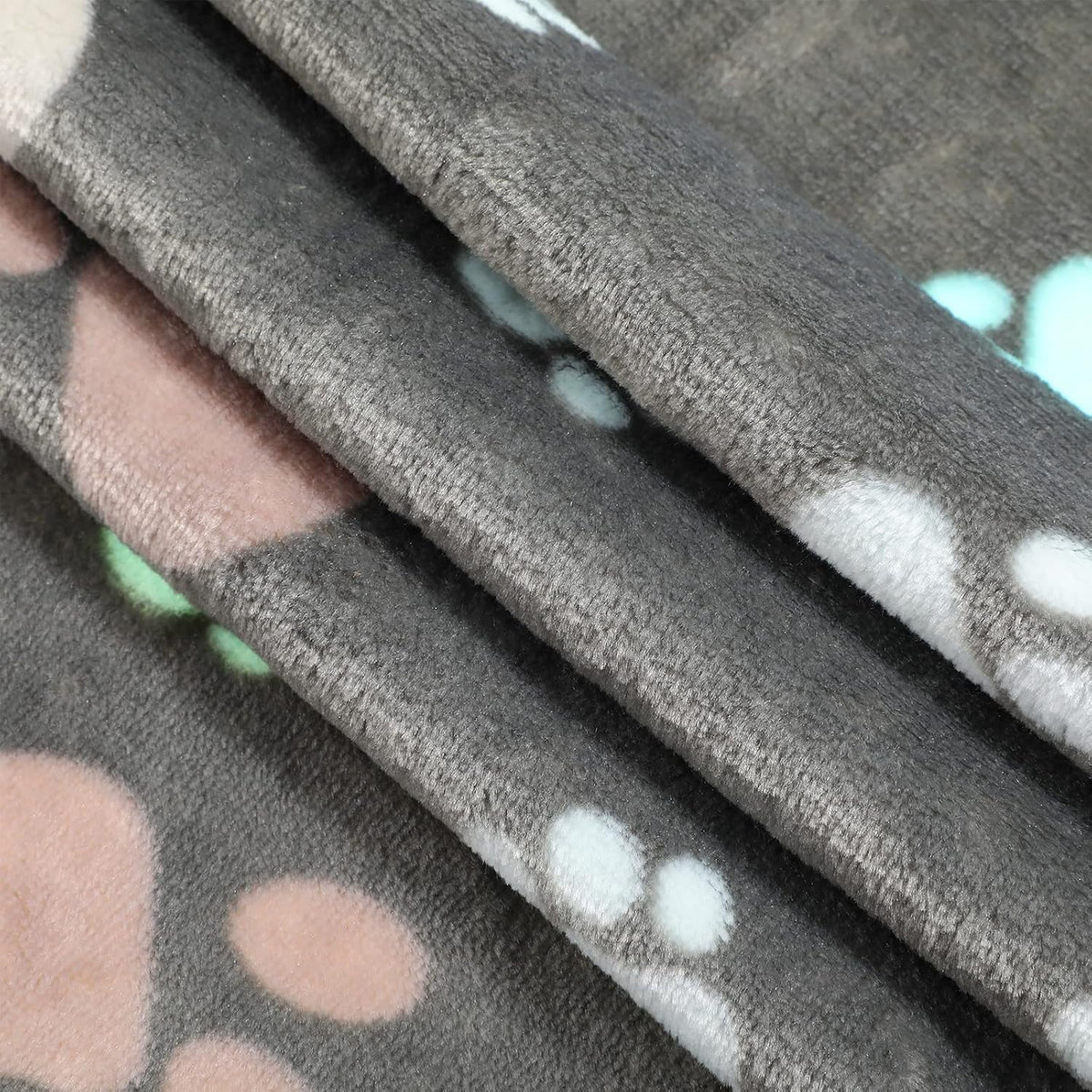 Tegeme 12 Pcs Puppy Blanket for Litter Dog Cat - Dark Gray, White, Camel / 23 x 16 Inch - image 3