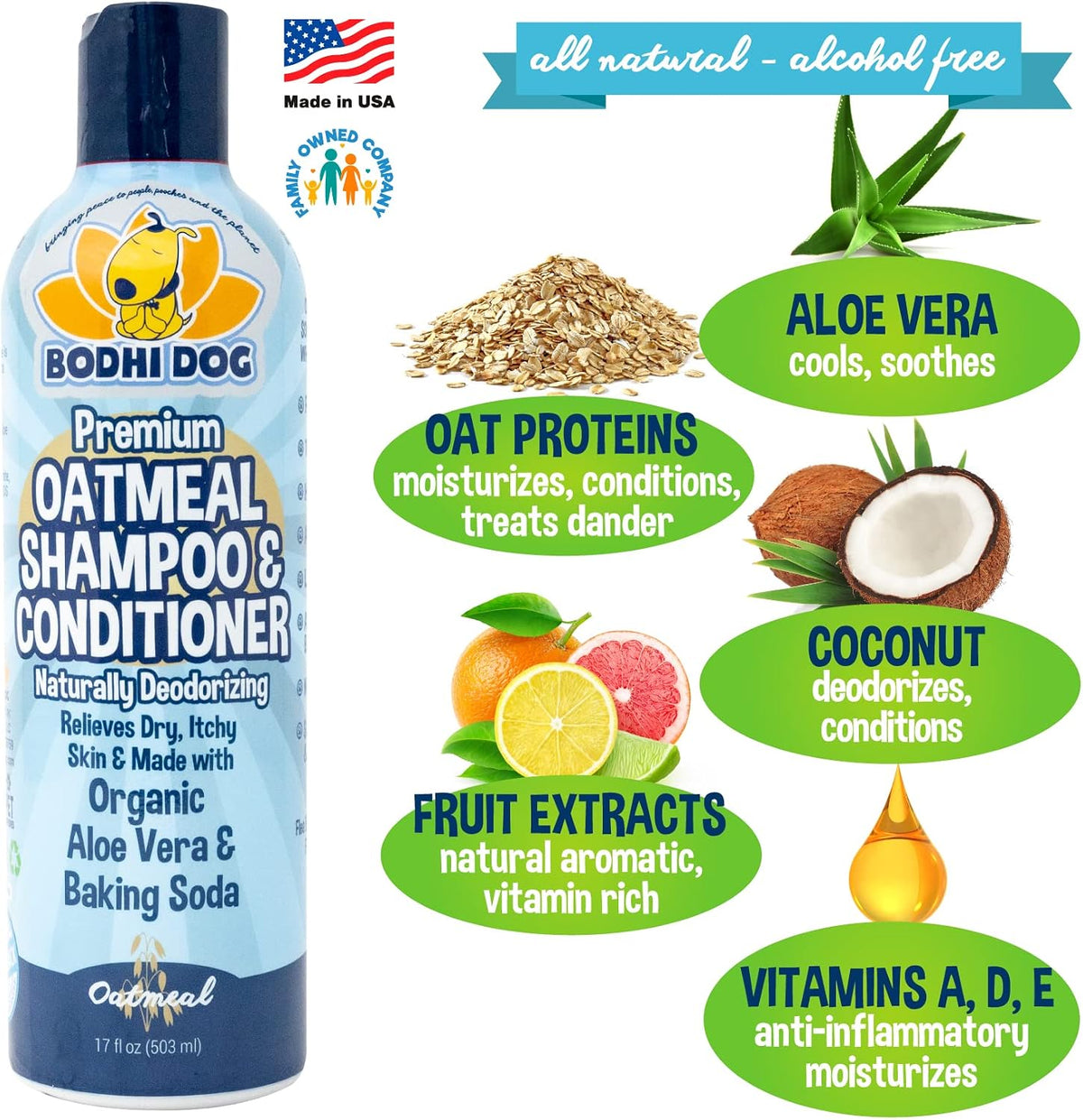 Bodhi Dog Skunk Shampoo | Skunk Smell Odor Remover Cleans & Deodorizes Using Essential Oils - Oatmeal / 17 Fl Oz - image 4