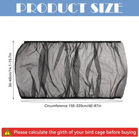 Trinkrittey Bird Cage Seed Catcher White Bird Cage Net Cover - Black - image 3