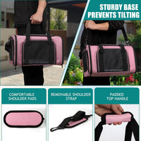 Top tasta Dog Cat Carrier Pet Carriers for Small Medium Large Cats - 18.0"L x 11.0"W x 11.0"H / Pink - image 4