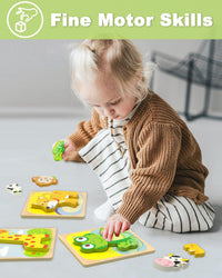 Benresive Wooden Toddler Puzzles - 6 PCS - image 4