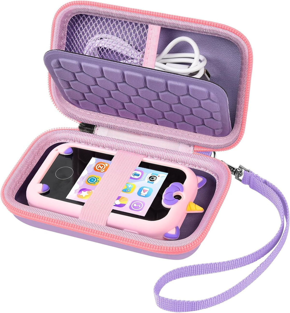 ALKOO kids smartphone case, zip carrying box for kids toy phones and learning cameras - view 9