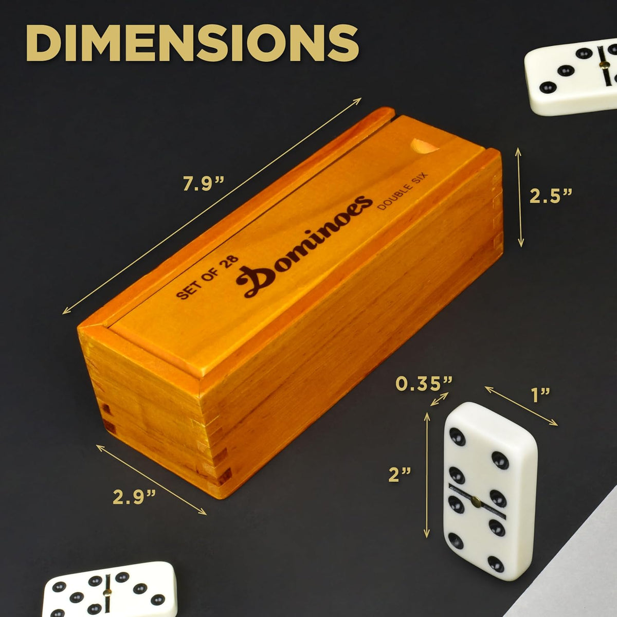 Queensell Dominos Set for Adults - Medium - image 3