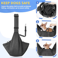 SlowTon Dog Carrier Sling - B-Dark Grey Breathable Fabric / For Pets 12-16lbs - image 4