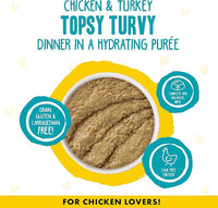 Weruva B.F.F. Play - Best Feline Friend Paté Lovers, Aw Yeah!, Chicken & Turkey Topsy Turvy with Chicken & Turkey, 5.5oz Can (Pack of 8)