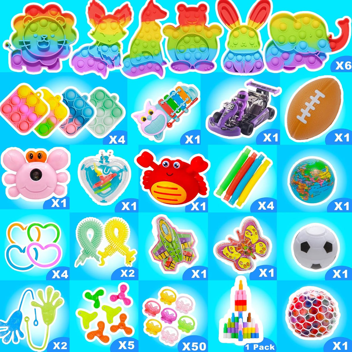 1000 Pcs Party Favors Bulk Fidgets Toys Pack for Carnival Treasure - image 2