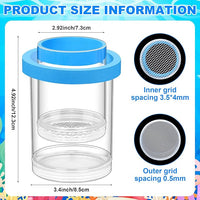 2 Pcs Breeder Box for Fish Tank Aquarium Breeder Separation Net Breeding Box with Suction Cup for Small Fish Shrimp Clownfish Guppy(Blue,L)