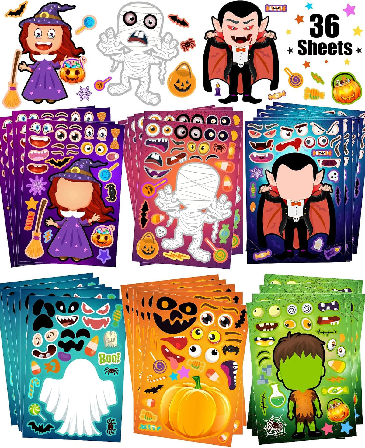 80 Packs Pumpkin Decorating Kit - Halloween Stickers