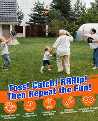 Aywewii toss and catch game with sticky hook and loop paddles and soft balls - view 12