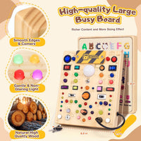 Busy Board with LED Light Switches - Large Busy Board - image 4