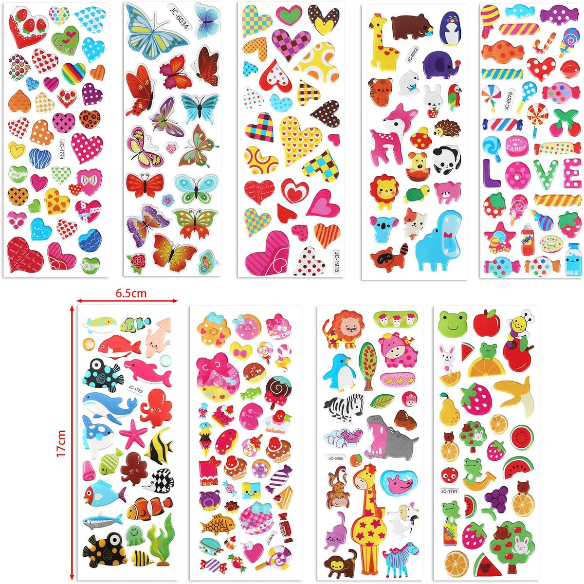 Puffy 3D Sticker for Kid & Toddler 500+ Variety Pack Cute Scrapbook - Basic Style 3 - image 2