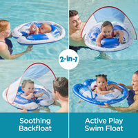SwimSchool Freestyle Swimmer Baby Pool Float with Multi-Position - Freestyle Swimmer Baby Float w/Canopy - image 3