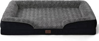 Bedsure XL Orthopedic Dog Bed for Extra Large Dogs - Washable XLarge Dog Cat Bed Waterproof, Comfort Dogs Couch Sofa with Washable Removable Cover, Pet Bed with Nonskid Bottom, Plush-Black, 42"