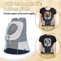 WOYYHO Pet Dog Carrier Backpack - Grey / Large(10-14lbs) - image 2
