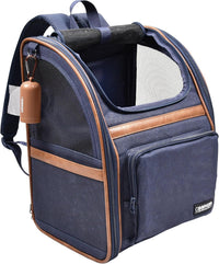 Jespet Pet Backpack Carrier for Small Dog - 3-Navy Blue