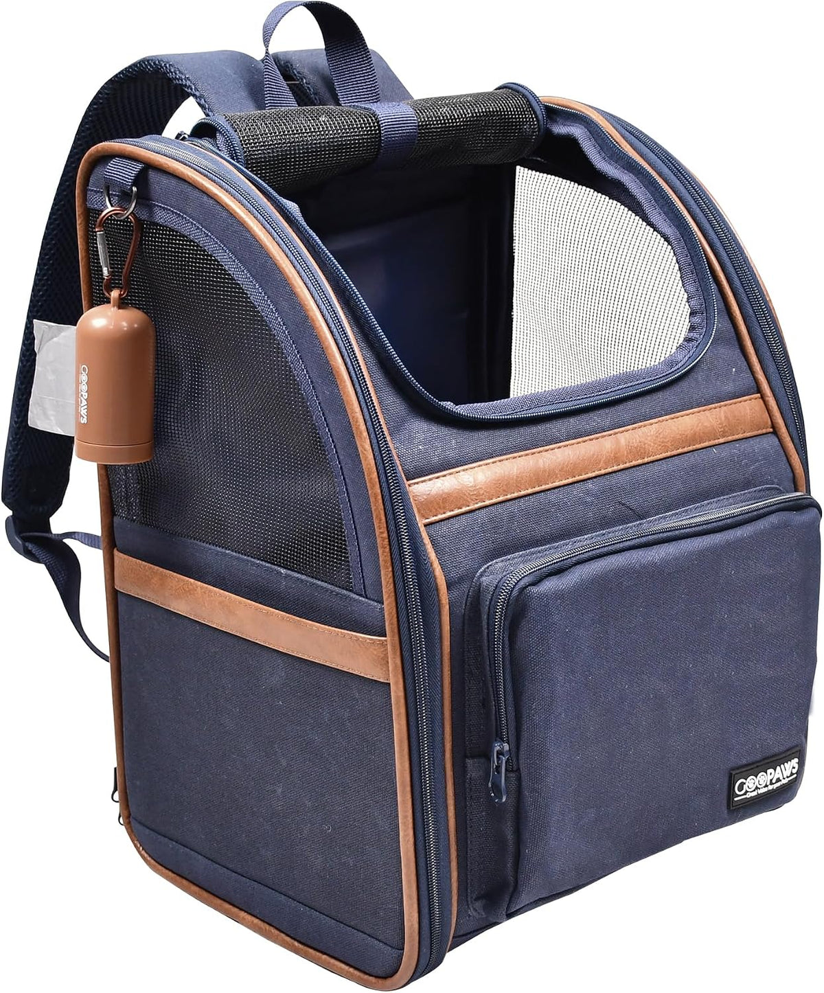 Jespet Pet Backpack Carrier for Small Dog - 3-Navy Blue