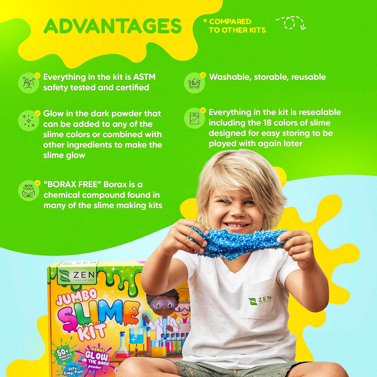 Ultimate Slime Kit for Girls 10-12 - Jumbo (Pack of 3) - image 2