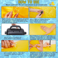 Hungdao 1 Pack 4 Feet Giant Inflatable Duck Pool Float - Yellow / 1 - image 3