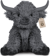 Wepop 5lbs Highland Cow Weighted Stuffed Animals 22in Giant Highland - Highland Cow-greyz