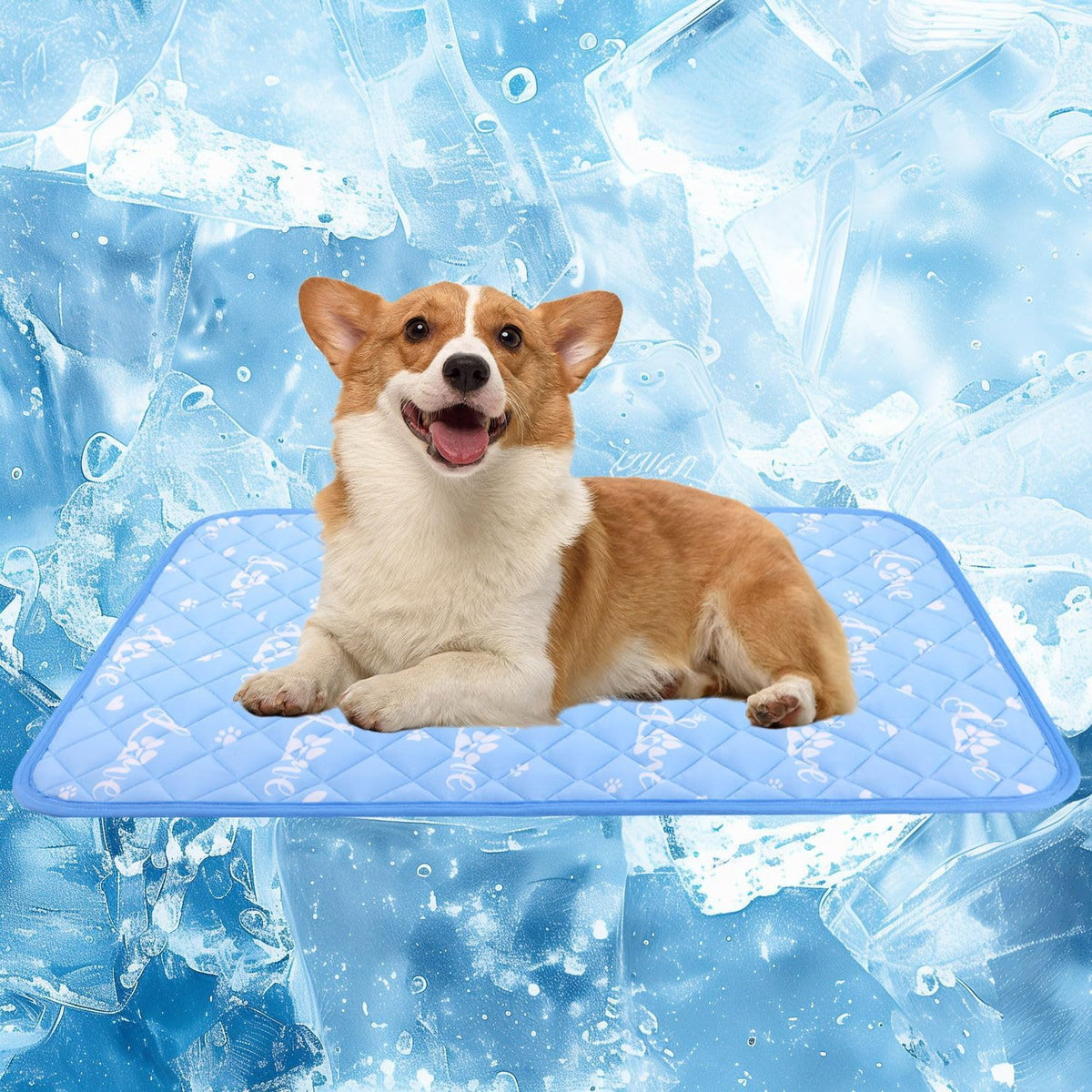 Dog Cooling Mat 36"x23", Cool-Chill Cool Fiber - 36.0" Medium x 23.0" W x 0.5" Th