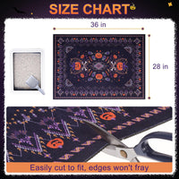 Cat Litter Mat, 20" x 28" Litter Trapping Mat, Waterproof – Daily Care for Cats - Halloween Purple / 28x36 Inch (Pack of 1) - image 2