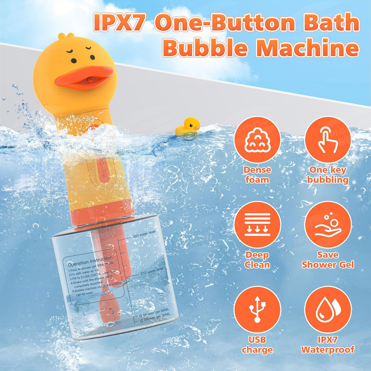 500ml Dog Shampoo Foamer with Auto Mixing - 400ml Duck - image 3