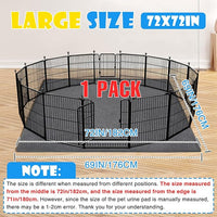 1 Pack Extra Large Washable Pee Pads for Dogs 72"x72" Reusable Dog Mat for Floor Non-Slip Waterproof Pee Pads for Dogs Fast Absorbent Pet Whelping Pads Puppy Playpen Mat for Incontinence, Housebreak